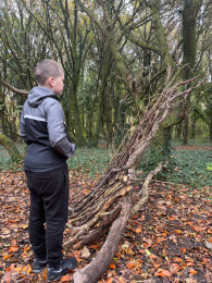 Den building in our Forest School.