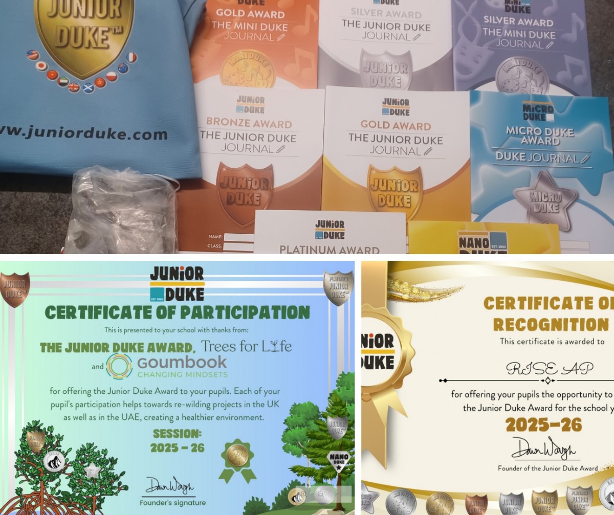 Junior Duke Workbooks and Certificates